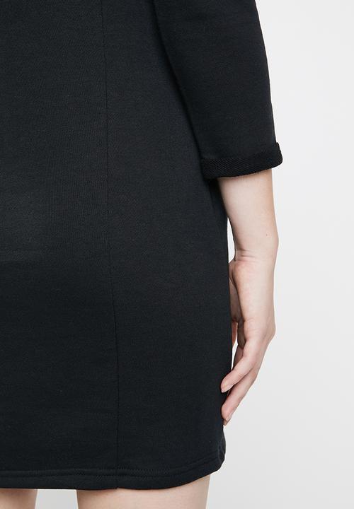 STYLE REPUBLIC - Shift fleece dress - black