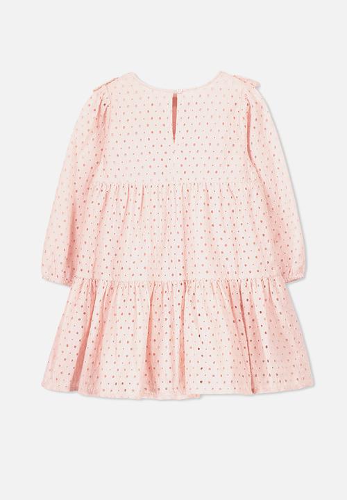 Cotton On - Grace long sleeve dress - pink