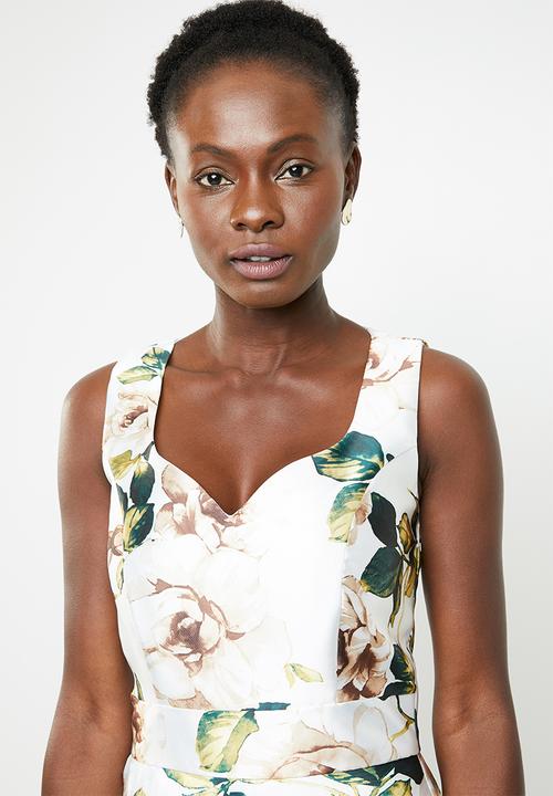 edit - Sleeveless fit and flare dress - multi