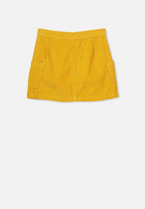 Cotton On - Rose cord skirt - yellow