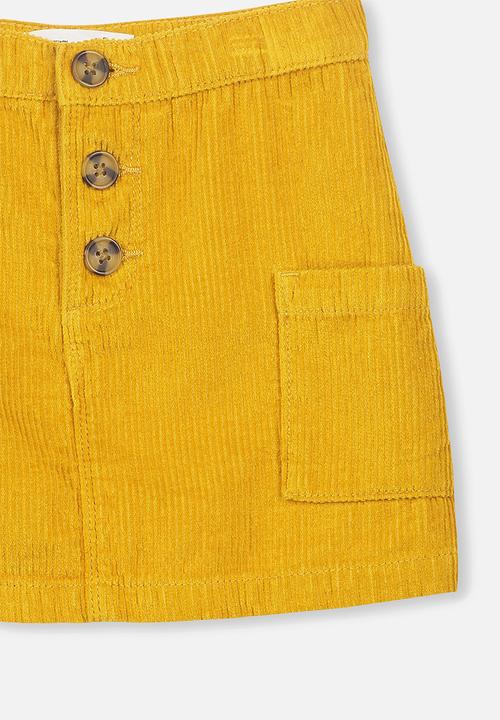Cotton On - Rose cord skirt - yellow