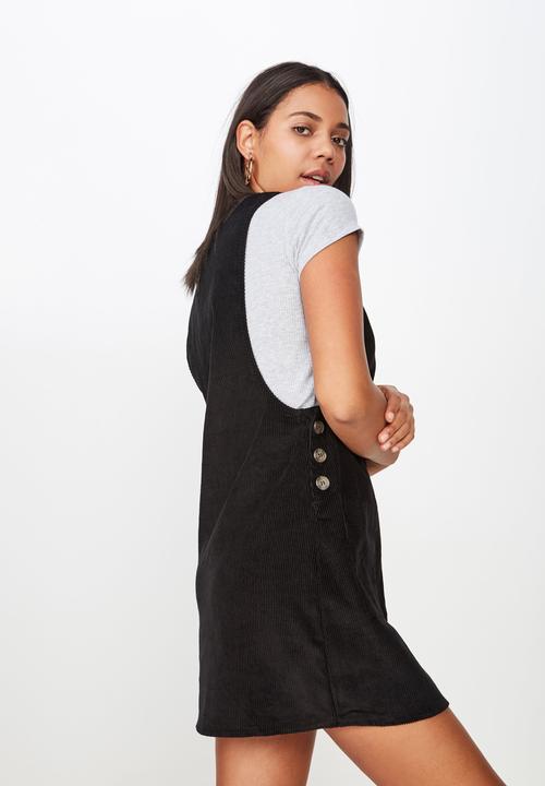 Cotton On - Woven ava cord pinafore  - black