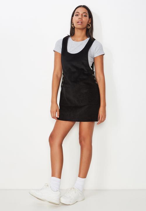 Cotton On - Woven ava cord pinafore  - black