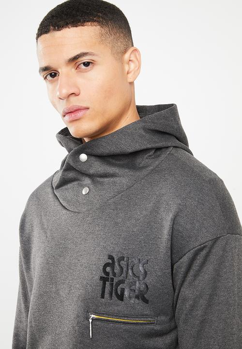 Asics Tiger - Logo sweat full zip hoodie - grey