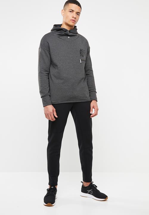 Asics Tiger - Logo sweat full zip hoodie - grey