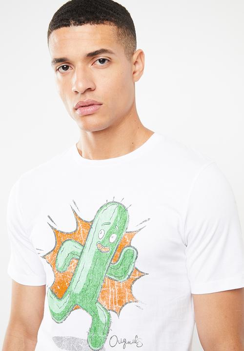 Jack & Jones - Running cactus short sleeve tee - white