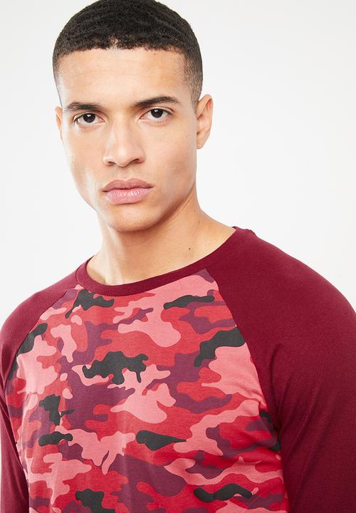 Brave Soul - Abraham camo tee - red