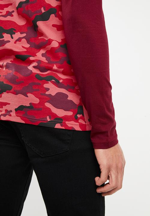 Brave Soul - Abraham camo tee - red