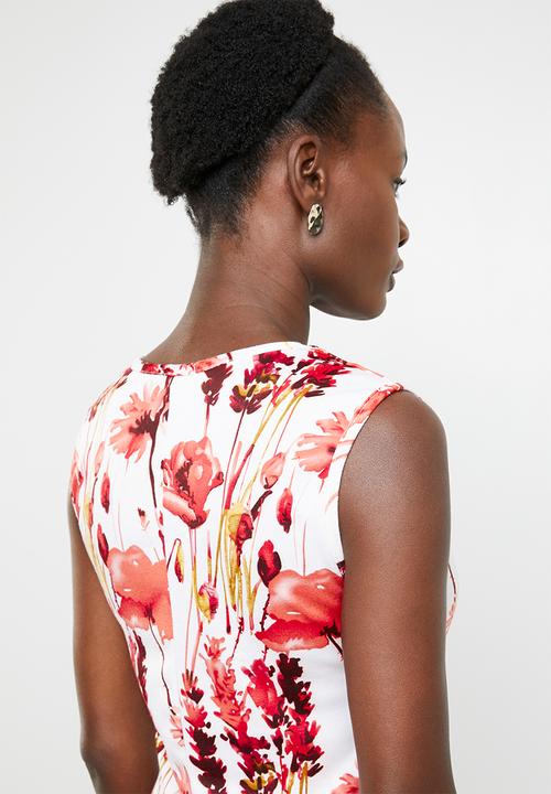 edit - Notch neckline dress - multi-colour