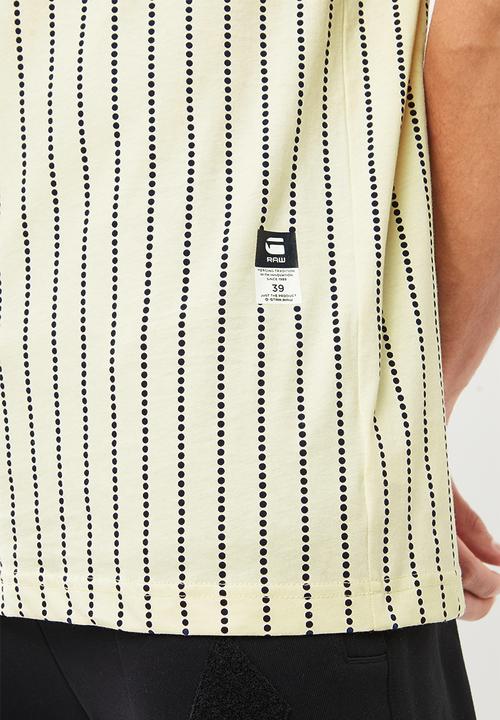 G-STAR - Wabash r short sleeve - cream & navy 