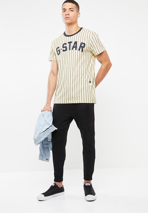G-STAR - Wabash r short sleeve - cream & navy 