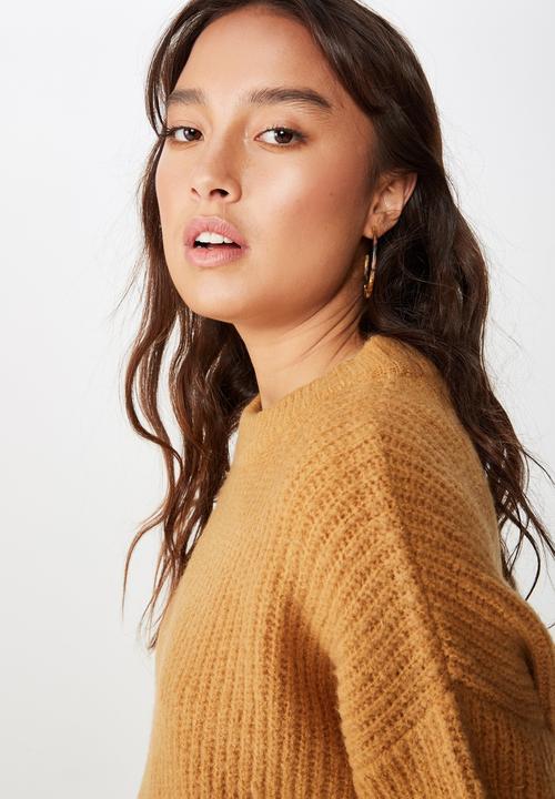 Cotton On - Millie cosy crew neck pullover  - brown