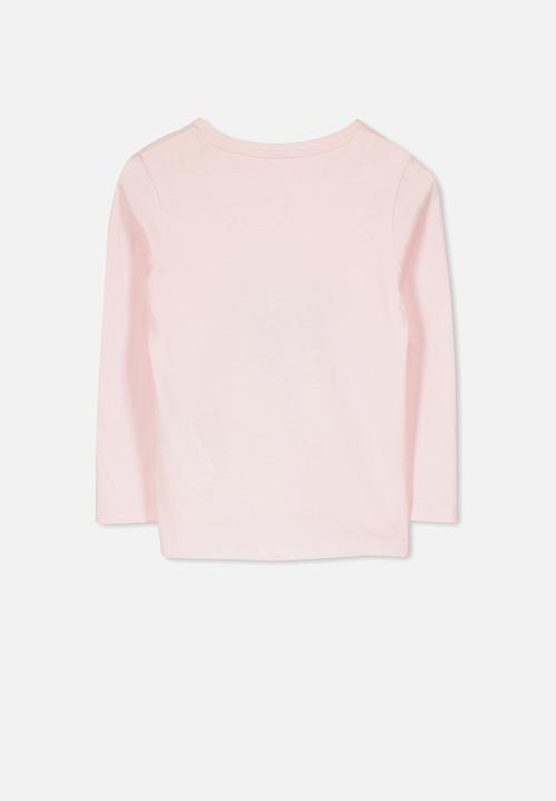 Cotton On - Penelope pugicorn long sleeve tee - pink