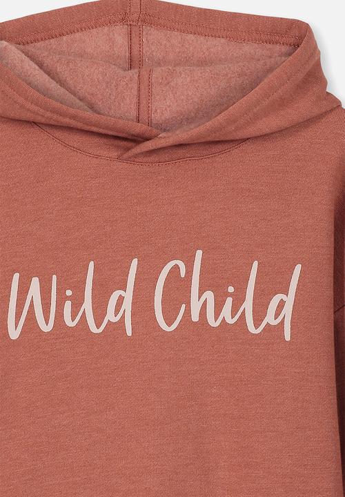 Cotton On - Scarlett wild child hoodie - red