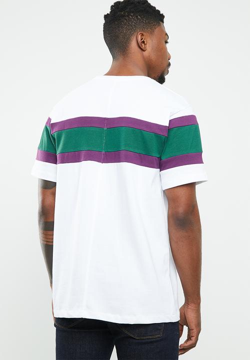 Mennace - Regular relaxed blocked short sleeve tee - multi