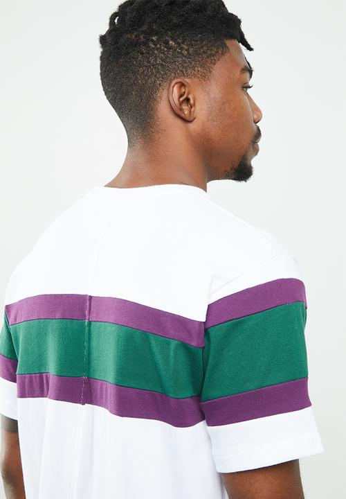 Mennace - Regular relaxed blocked short sleeve tee - multi