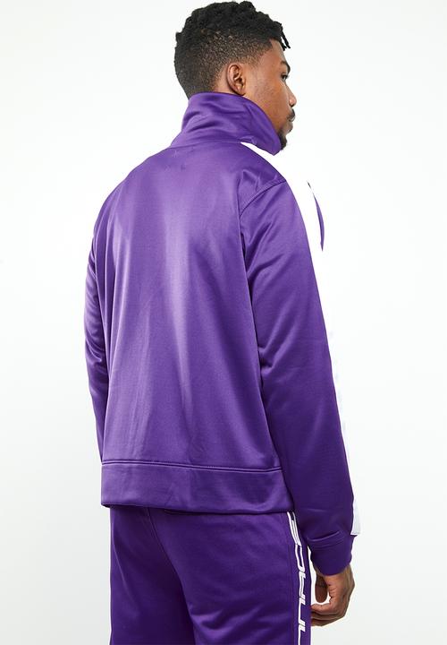 Mennace - Tricot knit zip-through track top - purple