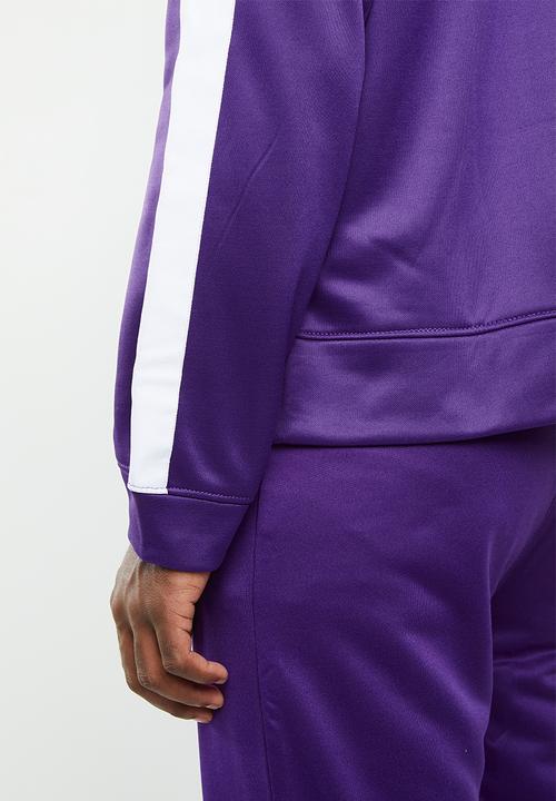 Mennace - Tricot knit zip-through track top - purple