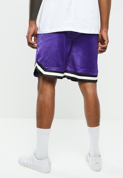 Mennace - Sateen basketball short - purple