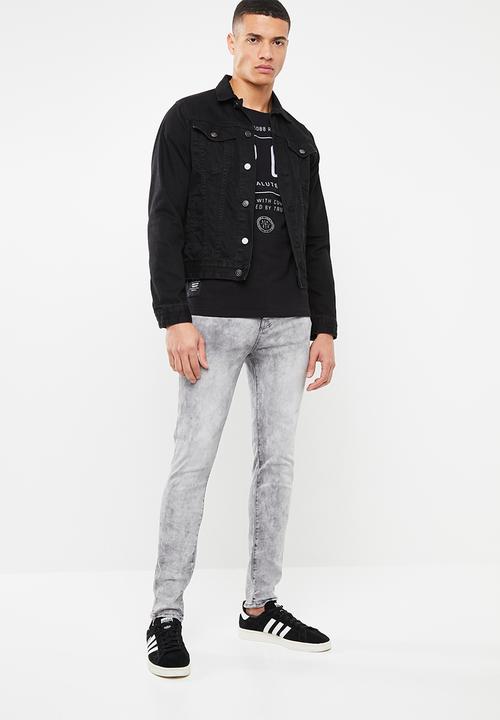 S.P.C.C - Shadow stripe logo tee - black