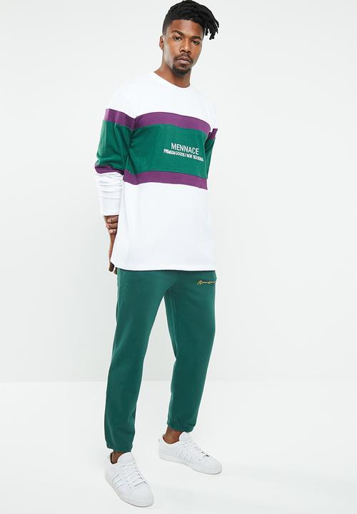 Mennace - Blocked regular long sleeve tee - multi