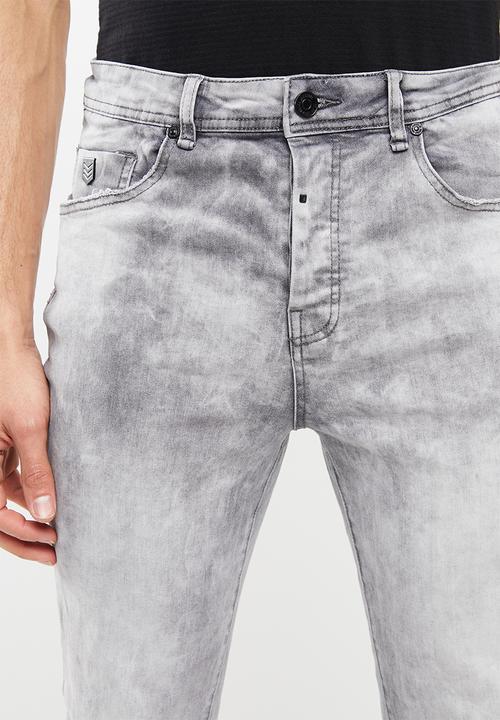 S.P.C.C - Sabre jeans in heavy bleach wash - grey