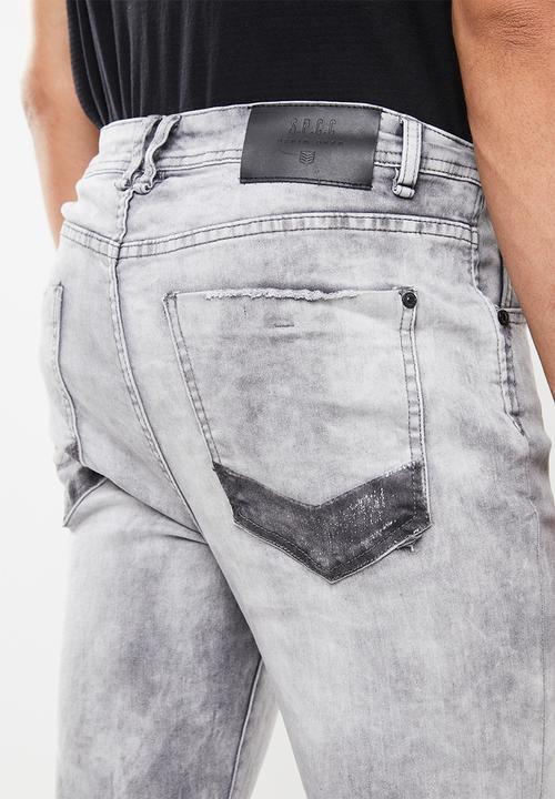 S.P.C.C - Sabre jeans in heavy bleach wash - grey