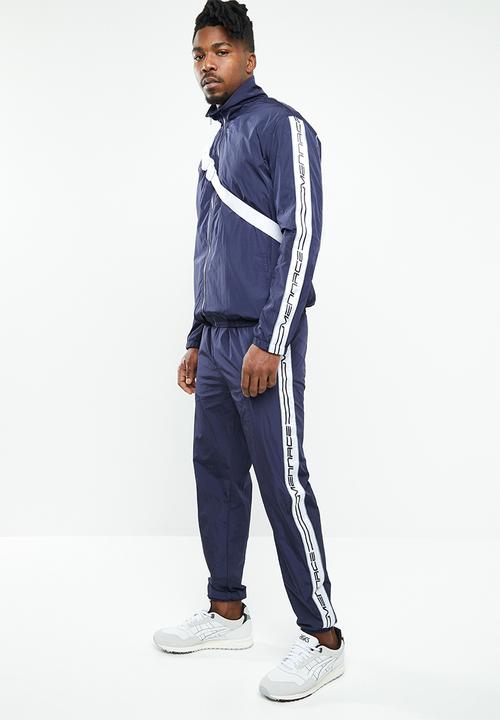 Mennace - Printed tracksuit bottoms - navy