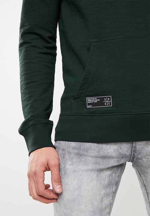 S.P.C.C - Applique printed hoodie - green