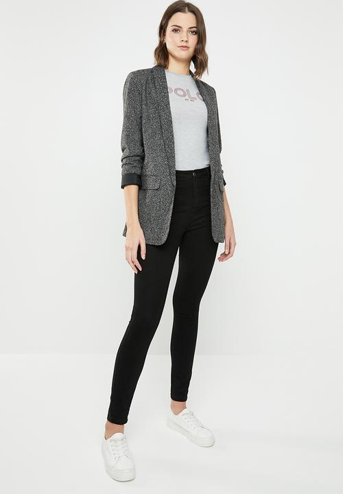 POLO - Alana printed tee - light grey