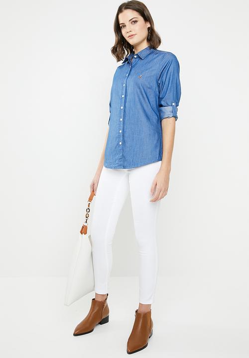 POLO - Tina long sleeve shirt - blue