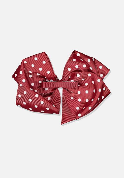 Cotton On - Statement desert spot bows - red