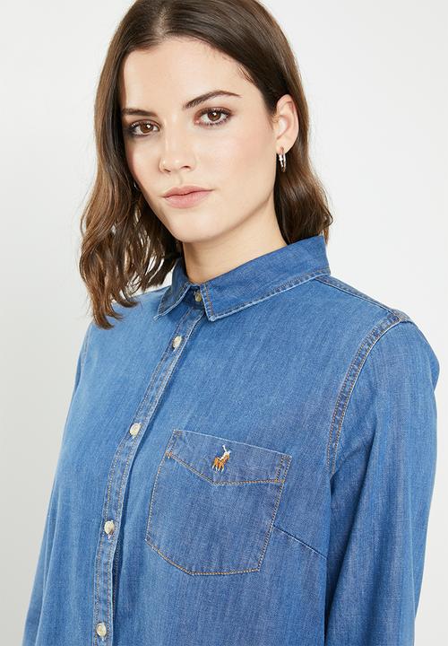 POLO - Eva denim shirt - blue
