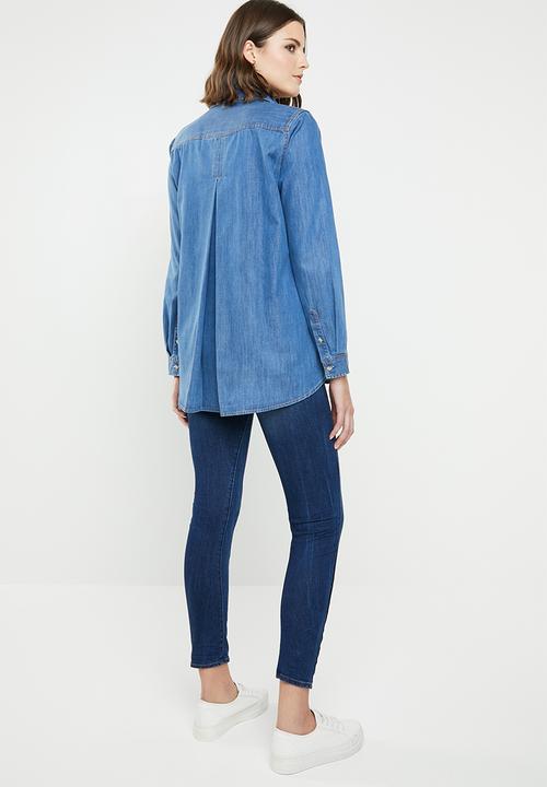 POLO - Eva denim shirt - blue