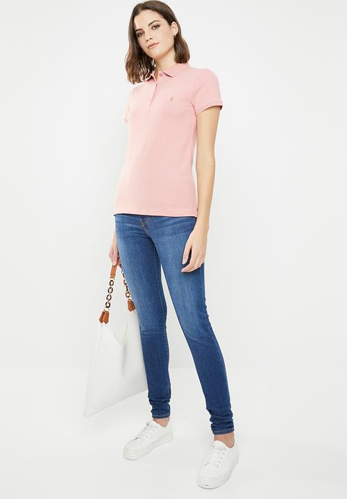 POLO - Nina jacquard collar golfer - pink