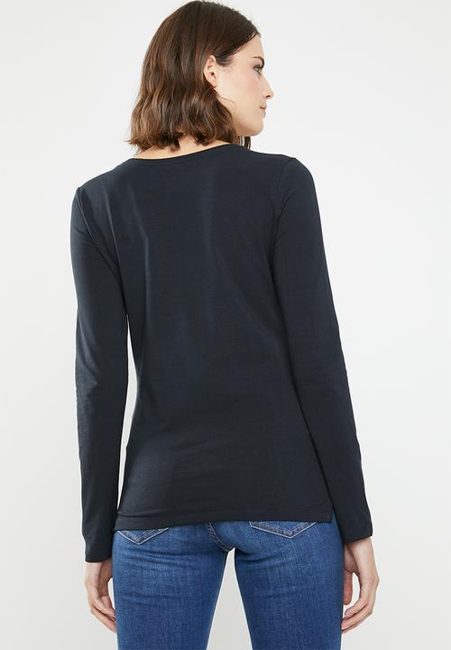 POLO - Emily long sleeve pony tee - navy