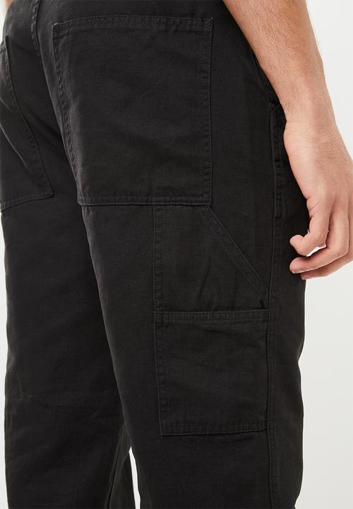 Superbalist - Tapered carpenter pants - black