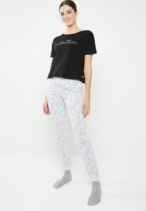 New Look - Lazy sloth jogger pyjama set - multi
