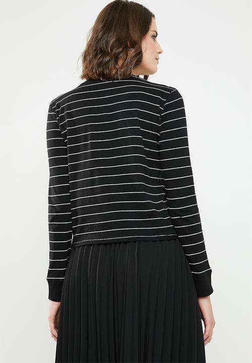 Cotton On - Classic slogan long sleeve - white & black