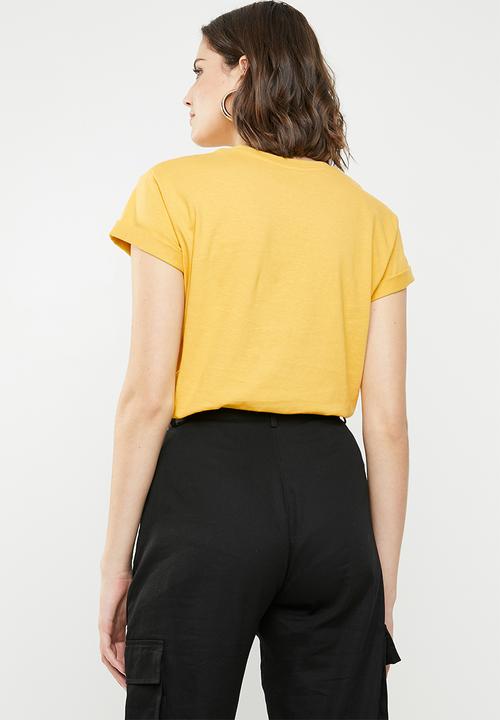 Cotton On - Classic slogan tee - yellow