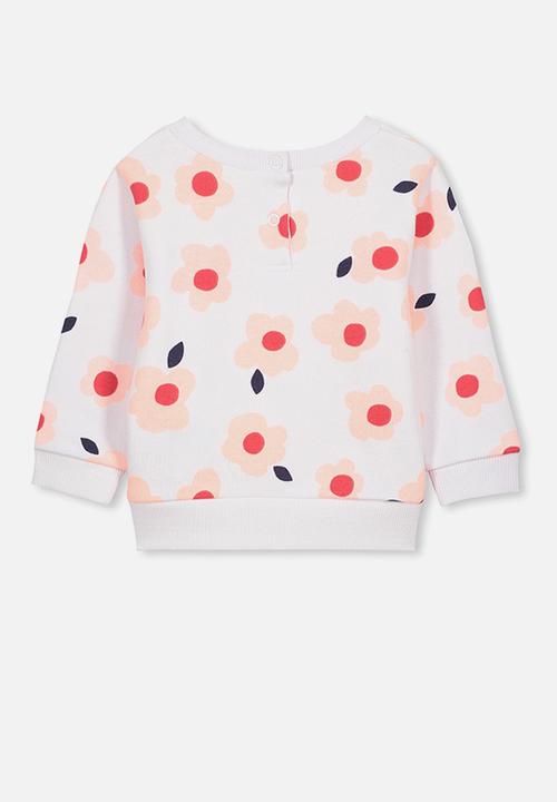 Cotton On - Billie happy floral sweater - white