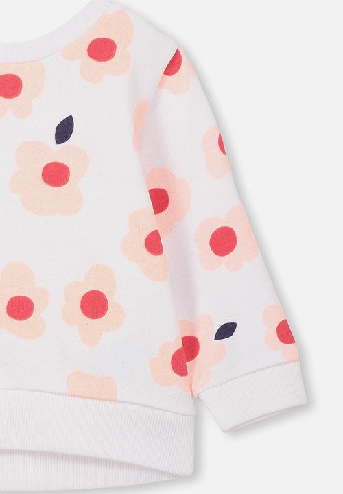 Cotton On - Billie happy floral sweater - white