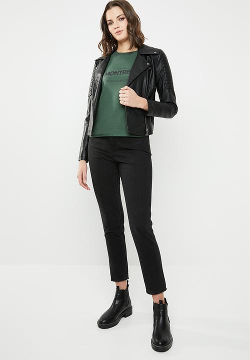 Cotton On - Classic slogan long sleeve - green