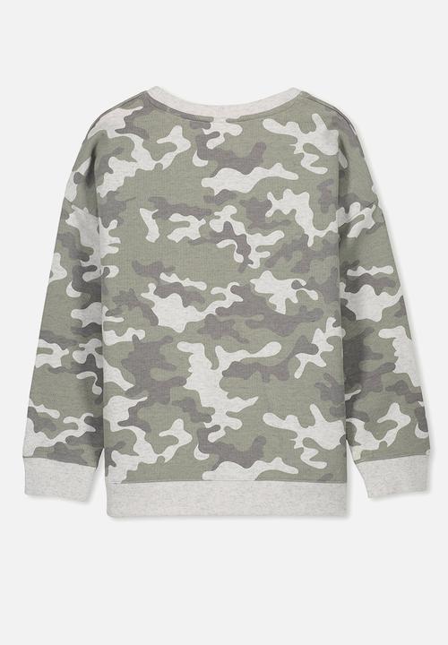 Cotton On - Sage crew - green & grey