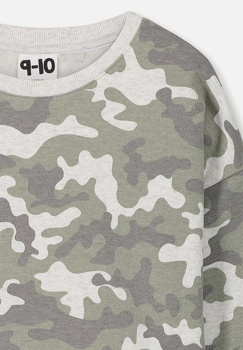 Cotton On - Sage crew - green & grey