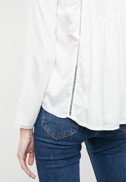 ONLY - Miria 7/8 blouse - white
