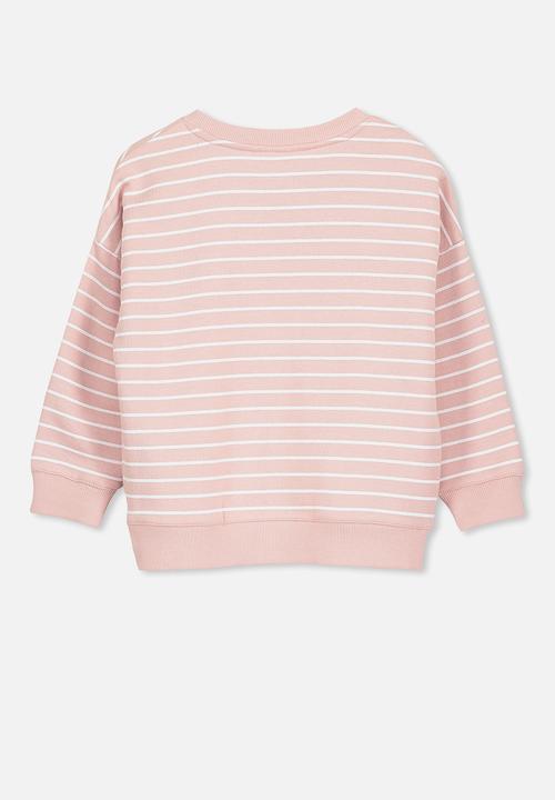 Cotton On - Sage crew - pink & silver