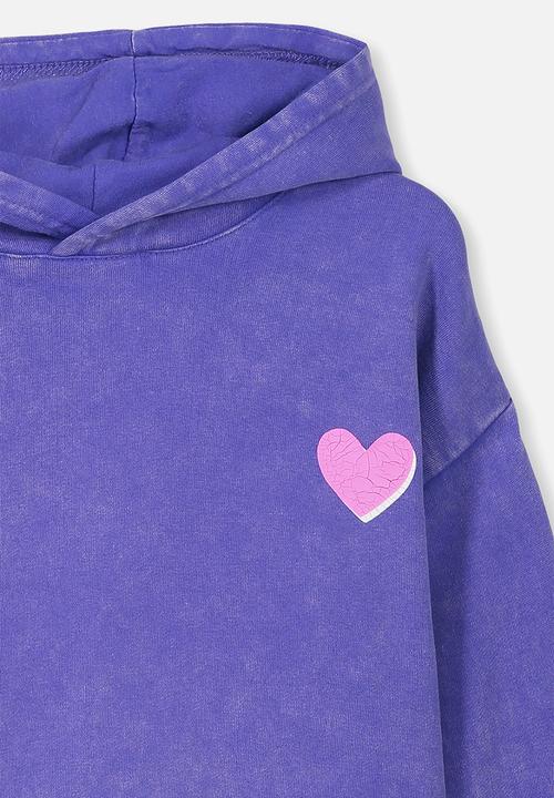 Cotton On - Senna heart hoodie - blue