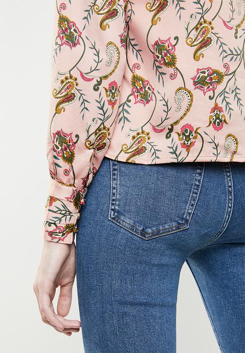 ONLY - Cassidy baroque printed blouse - pink
