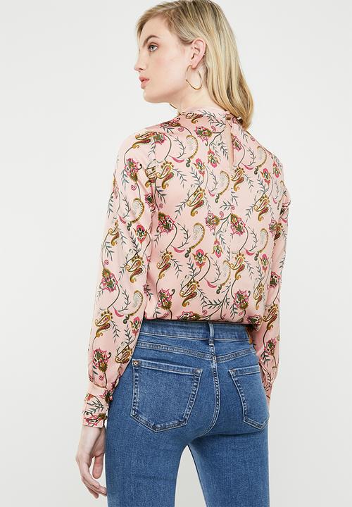 ONLY - Cassidy baroque printed blouse - pink